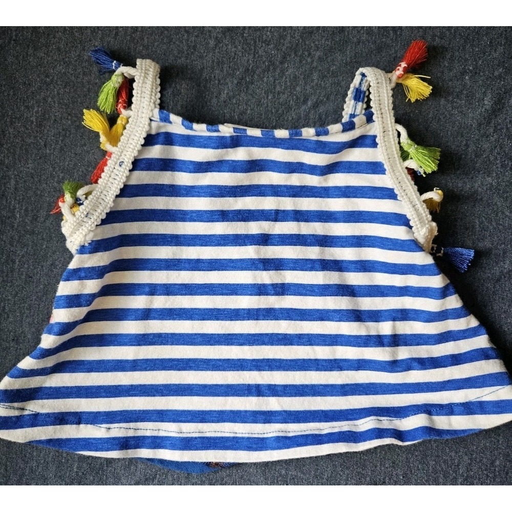 Baby‎ Girls Rare Editions Blue Embroidered Fish Tank 3-6M - Picture 4 of 4